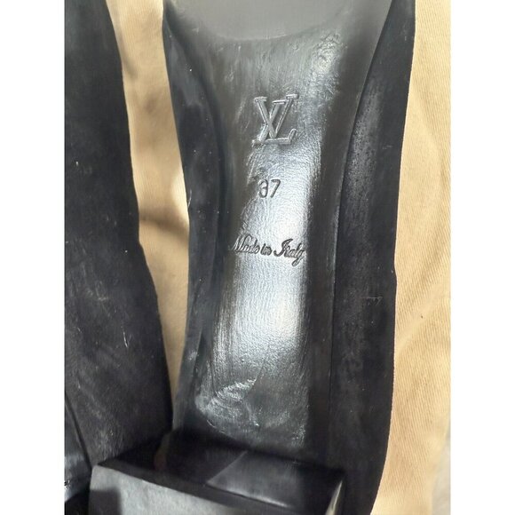 Louis Vuitton Black Suede Revival Ballet Flats Size 37 - Picture 9 of 16